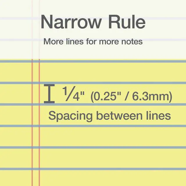 Main image of Premium Legal Pads, 12 Pack, Premium Note Pads, 50 Jr. Legal Ruled 5" x 8" Sheets, Canary Yellow Paper with Firm Back, Small Portable Notepads