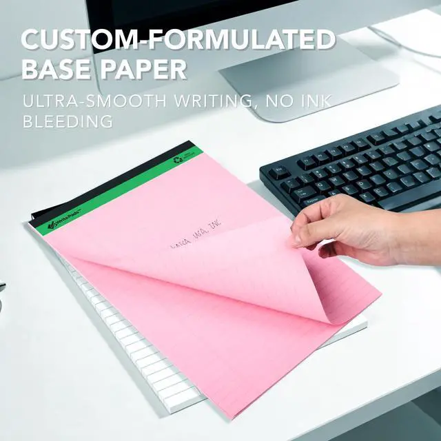 Alt view image 3 of 4 - Colored Legal Pads - 5"x8" Narrow Ruled, 50 Sheets/Pad (8 Pads), Recycled Paper Writing Pad with Sturdy Back, Small Size for Easy Organization and Portability, KSU-6887