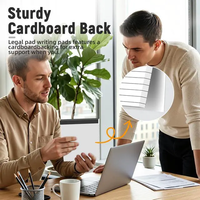 Alt view image 6 of 7 - 12pcs Note Pads 5"x8",600 Sheets Small Legal Pad, Perforated Color Notepads