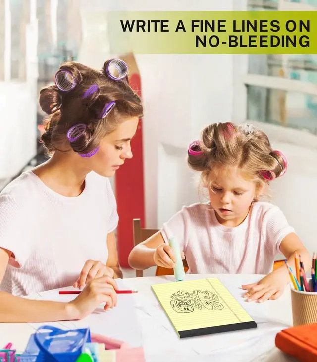 Main image of Small Legal Pads 5x8 Colored, 6 Pack Note Pads 5x8, Perforated Pink Legal Pad College Ruled, Lined Paper Pads 5x8 Notebook Pad, 30 Sheets per Notepad, Mini Purple Legal Pads 5x8 for Office School Home