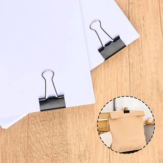 Alt view image 3 of 7 - Binder Clips Paper Clamps Assorted Sizes 140 Count,4 Sizes in One Pack, Large, Medium, Small and Micro Binder Paper Clips for Office, Home, School Supplies