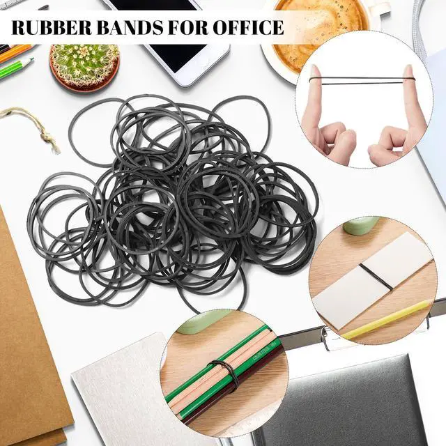 Alt view image 5 of 7 - 350 Pcs Paper Clips Assorted Sizes, Paperclips and Binderclips Office Supplies Set Paperclips Paper Clamps Rubber Bands Push Pins for Office and School Supplies
