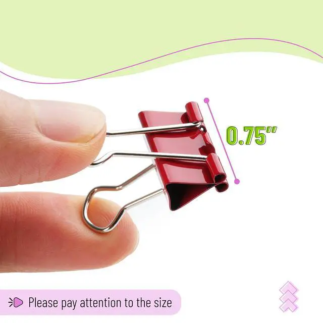 Alt view image 3 of 7 - Binder Clips, 100 pcs, 0.75", Small Size