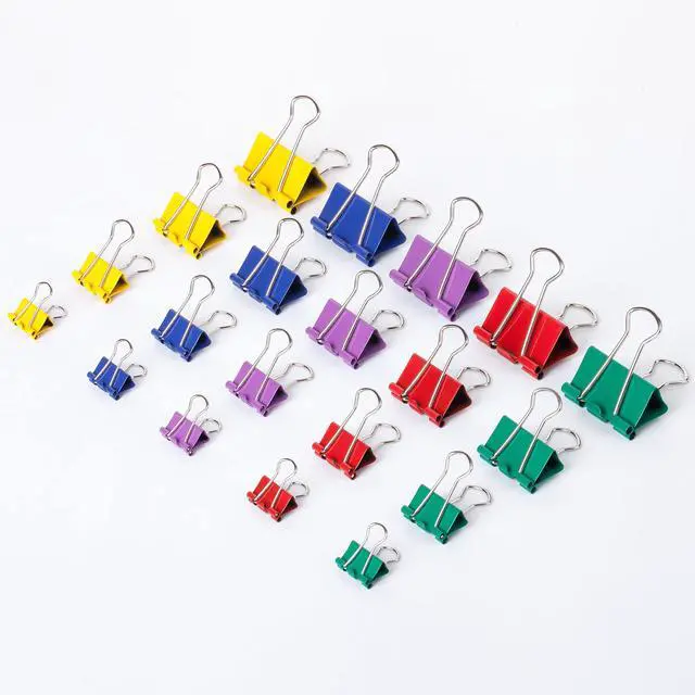 Alt view image 5 of 7 - Metal Binder Clips, 100 pcs, Assorted Sizes
