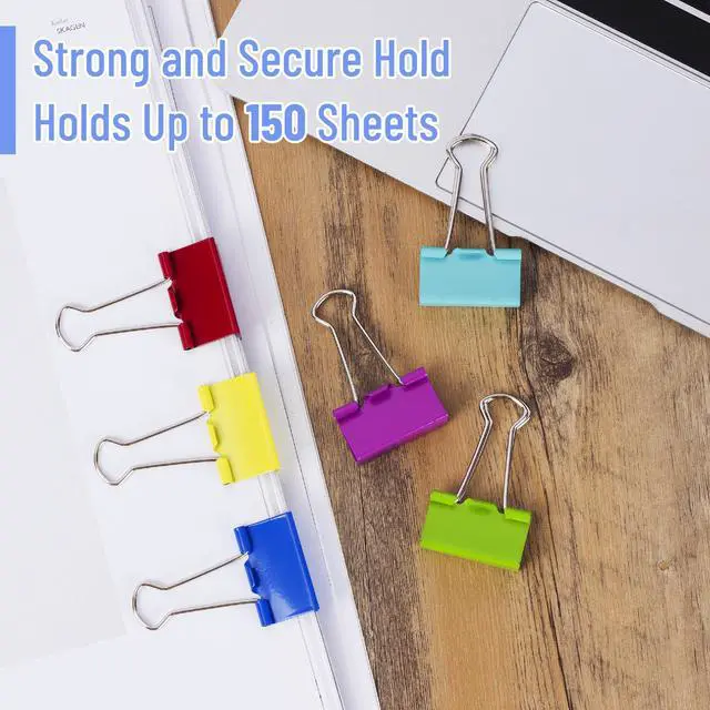 Alt view image 3 of 7 - Binder Clips, 1.25 inch, 25 Pack