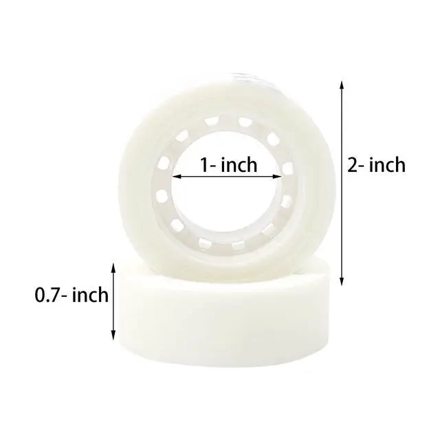 Alt view image 3 of 7 - 8 Rolls Invisible Matte Tape Refills for Dispenser, 0.7-Inch Wide, 27.3 Yards Long, Perfect for Gift Wrapping, Crafts, Home, School, Office.