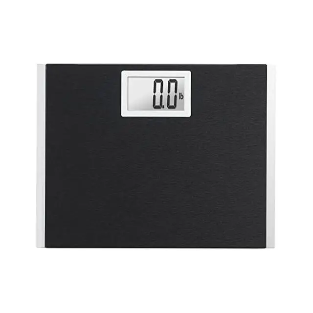 Main image of Precision Plus Digital Bathroom Scale - Wide Body Bath Scale for Body Weight, Extra Wide Tempered Glass Platform, 440 lb Capacity, Black Matte