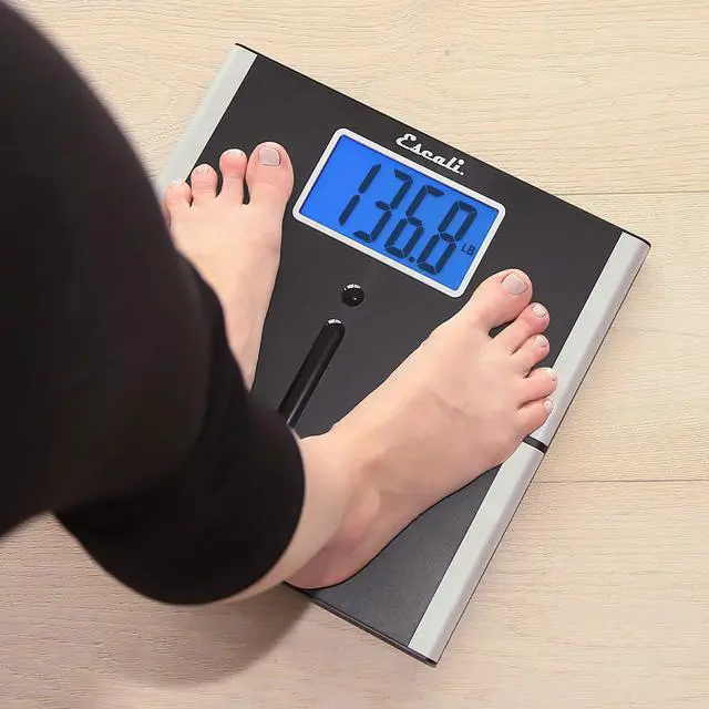 Alt view image 5 of 7 - Ultra Slim Easy Read Digital Bathroom Scale for Body Weight with Extra Large Display and High Capacity of 440 lb, Batteries Included