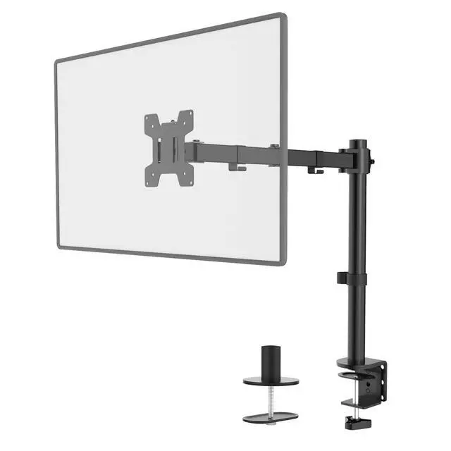 Alt view image 4 of 7 - Single Monitor Mount, Single Monitor Arm Desk Mount, Up to 32 inch Ultrawide, Regular Screens up to 27 inches, 22lbs, Adjustable Mount with C-CLAMP for Home Office Application(M001), Black