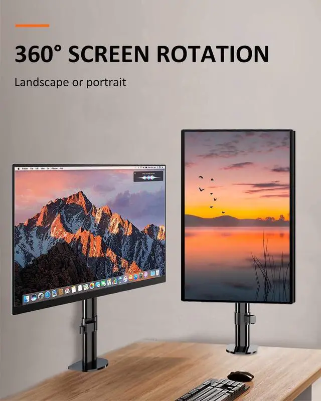 Alt view image 6 of 7 - Single Monitor Mount, Adjustable Monitor Arm Desk Mount Stand for 1 / One Screen up to 32 inch Screen(MD9401)