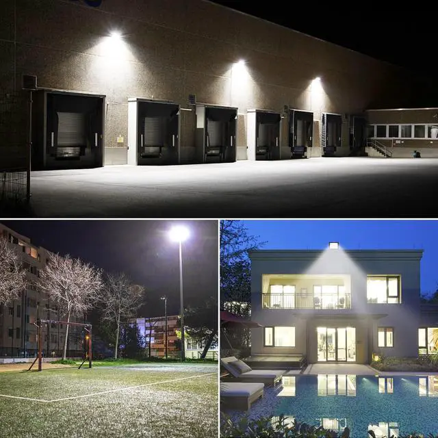 Alt view image 6 of 7 - 2 Pack 20W LED Flood Light Outdoor, 2000LM Security Lights Outside Lamp, 6000K Daylight White, IP66 Waterproof LED Exterior Floodlights Lighting for Yard Garden Playground