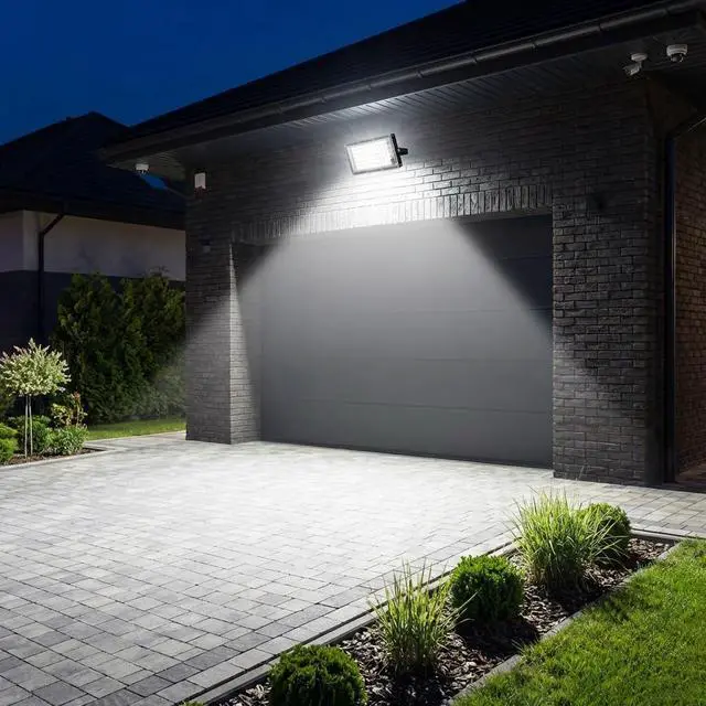Alt view image 6 of 7 - 50W LED Flood Light Outdoor, 6000lm Bright Work Light 5000K Daylight White, IP66 Waterproof Security Light with 6FT Power Cord & Switch, 50 LEDs for Yard Garage Patio Basketball Court