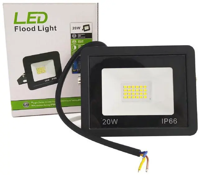 Main image of Outdoor LED Flood Light, 10W 20W 30W 50W 100W Security Light IP66 Waterproof, 6000K for Warehouse, Parking Lot, Backyard, Facade Lighting