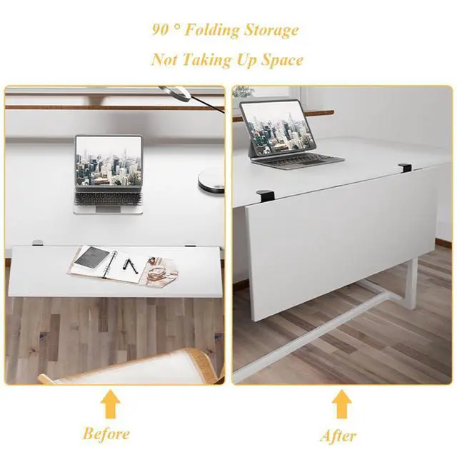 Alt view image 5 of 7 - Under Desk Keyboard Tray Support Bracket Adjustable Desktop Extension Board Stand Clamp-on Keyboard Holder Arm Rest Tray Extension Plate Support Rack for Desk, NO Board/Tray, 1 Set (Style02)