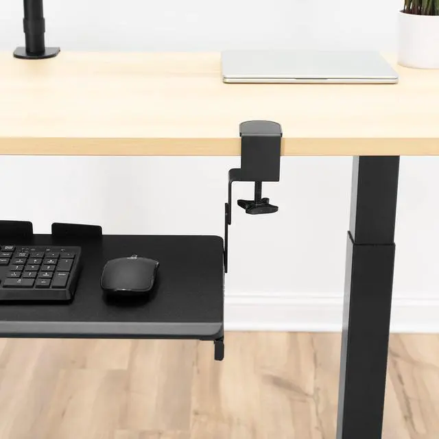 Alt view image 6 of 7 - Steel Height Adjustment Kit Brackets for Computer Keyboard and Mouse Trays, Fits MOUNT-KB05A, MOUNT-KB05D, MOUNT-KB05E, and More, Black, MOUNT-KB5SP