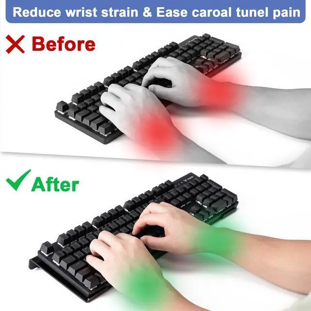 Alt view image 6 of 6 - Black Acrylic Tilted Computer Keyboard Holder for Ergonomic Typing
