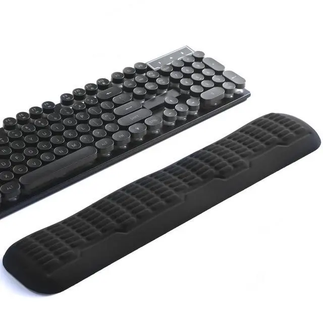 Main image of Memory Foam Keyboard Wrist Rest,Latest 3.0 Wave Curve Design,High-Resilience Memory Foam,Non-Slip Base Fits,Full-Sized Keyboards,Ideal for Work and Gaming(Black)