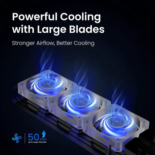 Alt view image 3 of 7 - Cooling Fan for PS5 Pro, Quiet Cooler with Auto Speed USB3.0