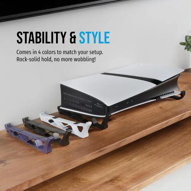 Alt view image 2 of 7 - Skates - Horizontal Stand For PS5 Pro Compatible with Disc & Digital Edition (Black)