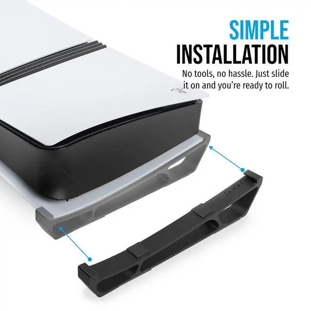 Alt view image 6 of 7 - Skates - Horizontal Stand For PS5 Pro Compatible with Disc & Digital Edition (Black)