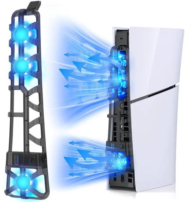Main image of Cooling Fan wih LED Light for PS5 Slim Disc/Digital Console