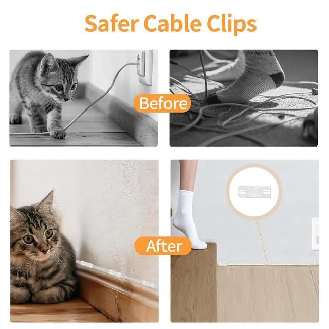 Alt view image 6 of 7 - 2 Pack Clear Extension Cord with UL-Certified, 10 Feet Male to Female Extension Cords, 2 Prong Extension Cord, Power Cable for Light Fixtures, 2 x 18AWG 7A/150V Power Extension Cord