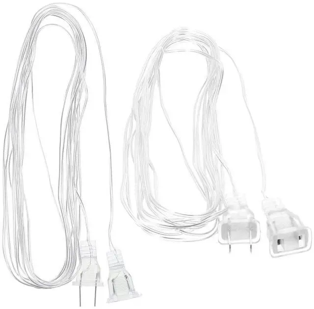 Main image of 2 Pcs String Extension Lights Clear Cable Extension Cord Plug Extension Cord Invisible Extension Plug Light Accessory Extender Wire for Lamp Indoor Outdoor