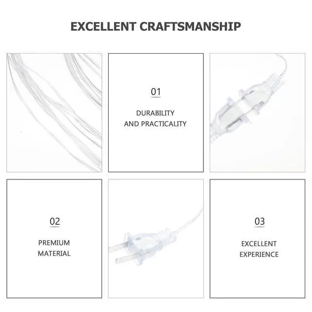 Alt view image 5 of 7 - 2 Pcs String Extension Lights Clear Cable Extension Cord Plug Extension Cord Invisible Extension Plug Light Accessory Extender Wire for Lamp Indoor Outdoor
