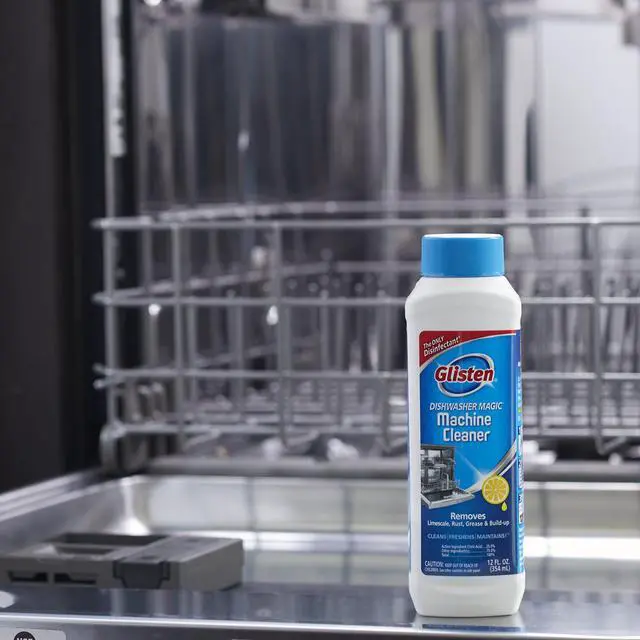 Alt view image 6 of 7 - Glisten Dishwasher Magic Disinfectant & Cleaner Lemon 12 Oz