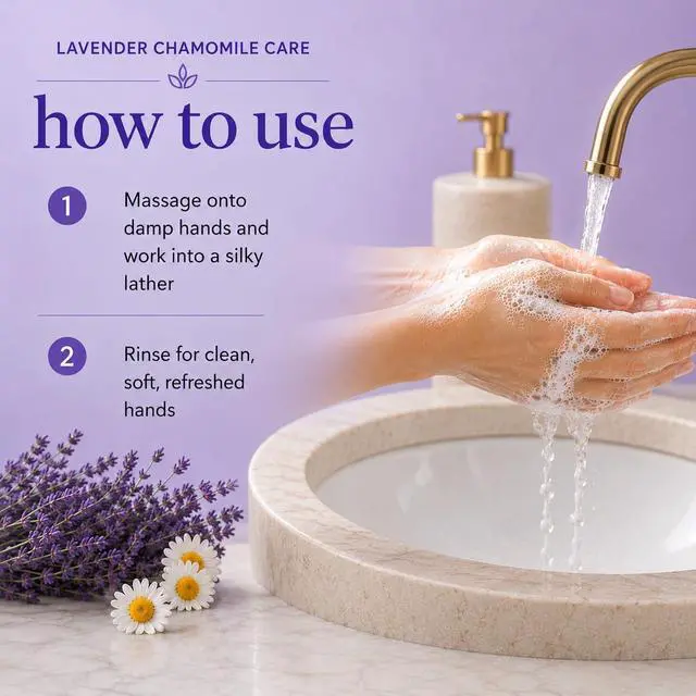 Alt view image 4 of 7 - Botanicals Hand Soap, 16.9oz, Lavender Chamomile | 100% Vegan & Cruelty-Free | Conditioning Liquid Hand Wash for All Skin Types