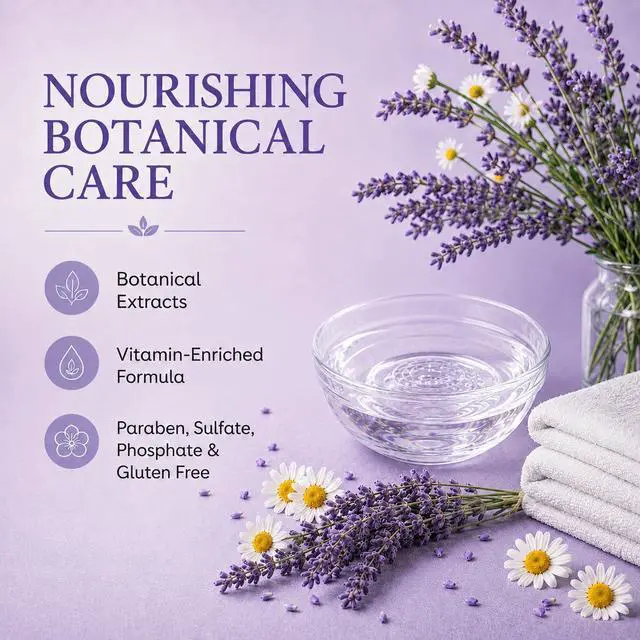 Alt view image 5 of 7 - Botanicals Hand Soap, 16.9oz, Lavender Chamomile | 100% Vegan & Cruelty-Free | Conditioning Liquid Hand Wash for All Skin Types