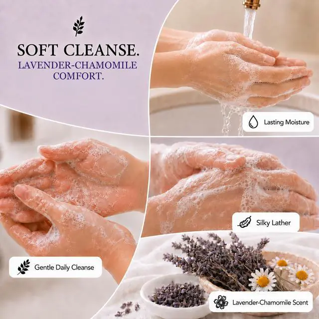 Alt view image 7 of 7 - Botanicals Hand Soap, 16.9oz, Lavender Chamomile | 100% Vegan & Cruelty-Free | Conditioning Liquid Hand Wash for All Skin Types