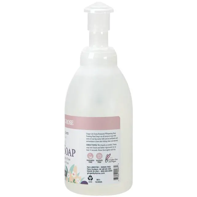 Alt view image 2 of 6 - Botanicals Foaming Hand Soap, 20oz, Whispering Rose | 100% Vegan & Cruelty-Free | All-Purpose Hand Wash for All Skin Types