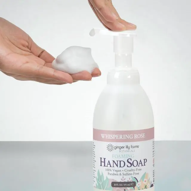 Alt view image 6 of 6 - Botanicals Foaming Hand Soap, 20oz, Whispering Rose | 100% Vegan & Cruelty-Free | All-Purpose Hand Wash for All Skin Types