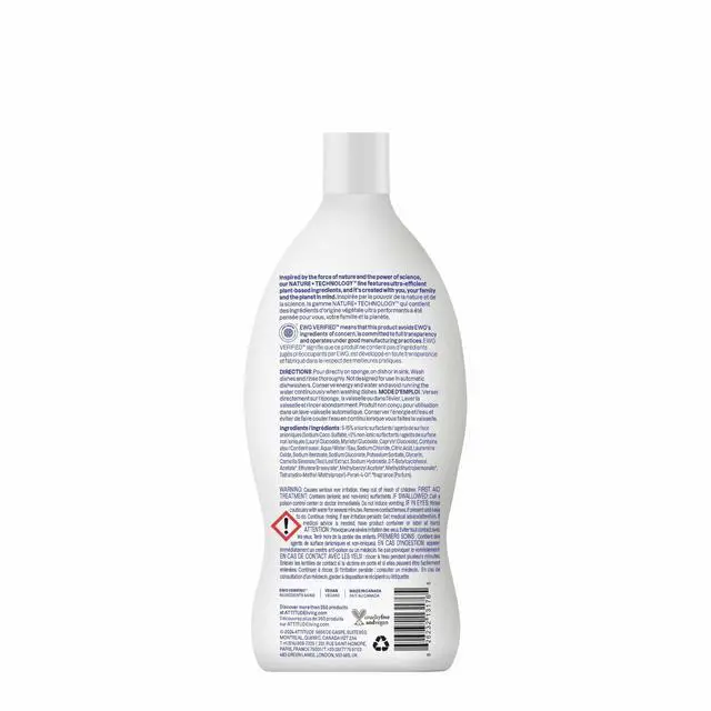 Alt view image 2 of 2 - Dish Soap, EWG Verified, Plant-Based & Vegan Dishwashing Liquid, Naturally Derived, Pink Grapefruit Scent, 23.7 Fl Oz