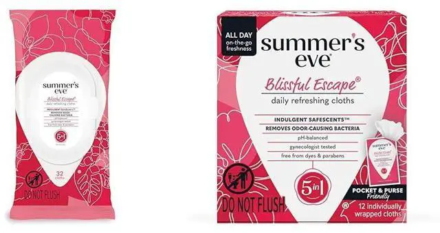 Main image of Blissful Escape Daily Refreshing Feminine Wipes, 32 Count & 12 Count