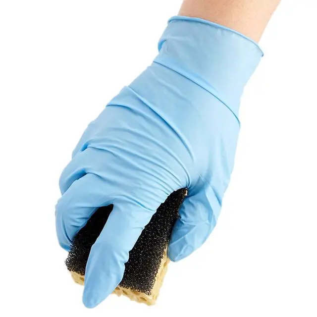 Alt view image 6 of 7 - Disposable Nitrile Gloves, Chemical Resistant, Powder-Free, Latex-Free, Non-Sterile, Food Safe, 4 Mil, Blue, Medium, 30-Count