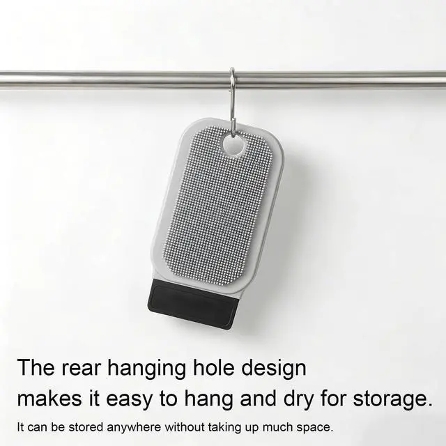 Alt view image 6 of 7 - Silicone Dish Scrubber, 3-in-1 Silicone Dish Sponge for Kitchen Cleaning | Silicone Sponge, Silicone Scrubber for Dishes Home Kitchen Washing Vegetable Fruit