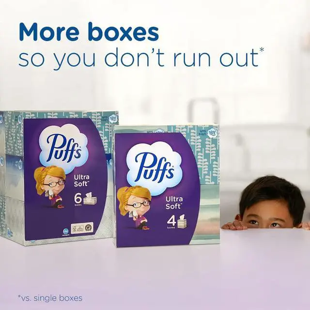 Alt view image 6 of 7 - Ultra Soft Facial Tissues, 1 Cube, 56 Facial Tissues Per Box