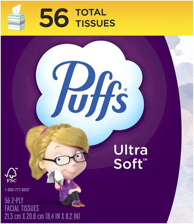 Main image of Ultra Soft Facial Tissues, 1 Cube, 56 Facial Tissues Per Box