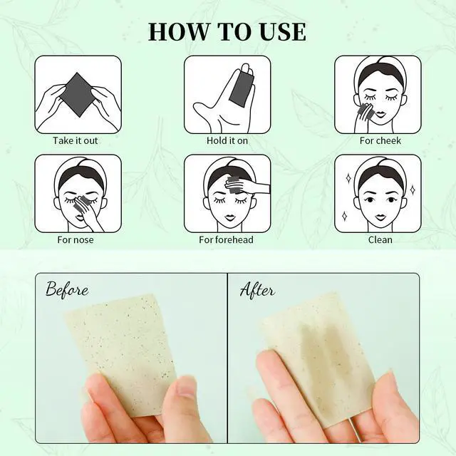 Alt view image 4 of 7 - Oil Blotting Sheets for Face Refills Only,DUcare 200 Sheets Green Tea Blotting Paper For Oily Skin