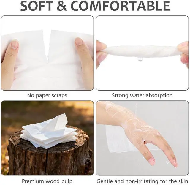 Alt view image 4 of 7 - Car Tissue Refills, Car Holder Tissues Refills for Visor, 4 Packs | Ultra-Soft, Smooth, 2-Ply, 200 Sheets, Napkins Holder Refill, Car Travel Tissue Refills for Vehicle, Home, Office