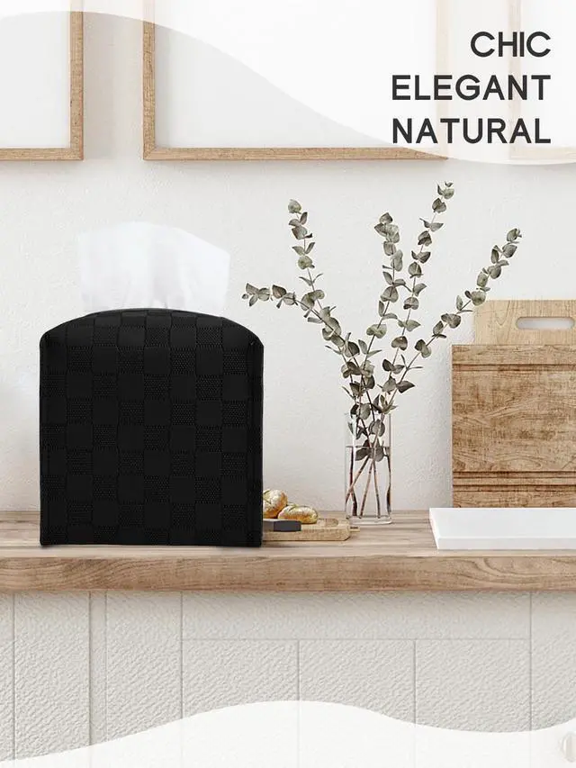 Alt view image 6 of 7 - Tissue Box Cover, Tissue Box Holder, Tissue Holders Organizer | Square, Decorative, 5"X5"X5"