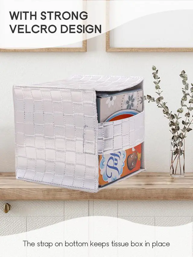 Alt view image 2 of 7 - Tissue Box Cover, Tissue Box Holder, Tissue Holders Organizer | Square, Decorative, 5"X5"X5"