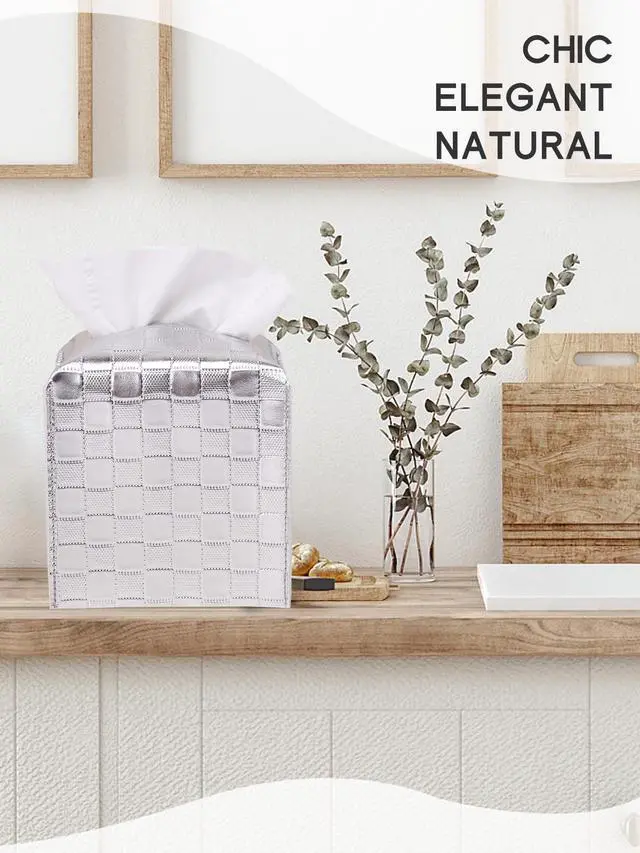 Alt view image 6 of 7 - Tissue Box Cover, Tissue Box Holder, Tissue Holders Organizer | Square, Decorative, 5"X5"X5"