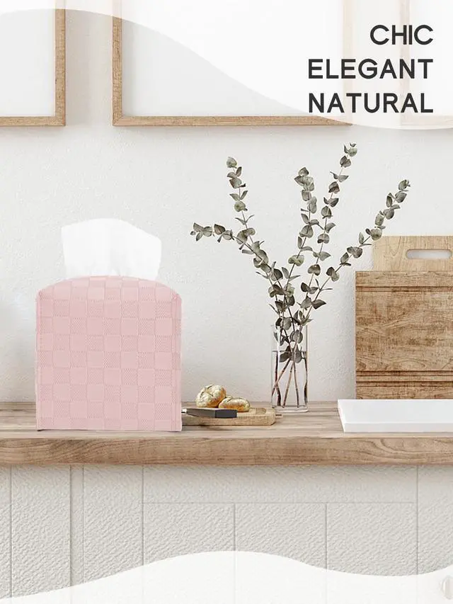Alt view image 6 of 7 - Tissue Box Cover, Tissue Box Holder, Tissue Holders Organizer | Square, Decorative, 5"X5"X5"