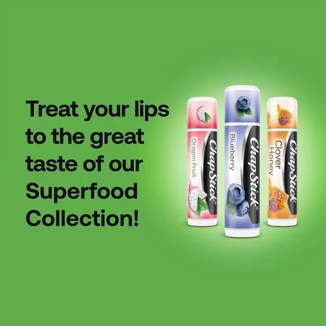 Alt view image 6 of 7 - Lip Balm, Superfood Collection 3-Pack Dragon Fruit, Blueberry & Clover Honey, Moisturizer for Dry Lips, 0.15 Oz
