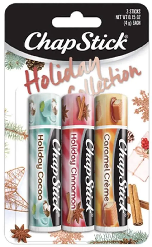 Main image of Holiday Collection 2017, Pack of 3, Holiday Cinnamon, Caramel Creme & Holiday Cocoa, 0.15 Oz Ea