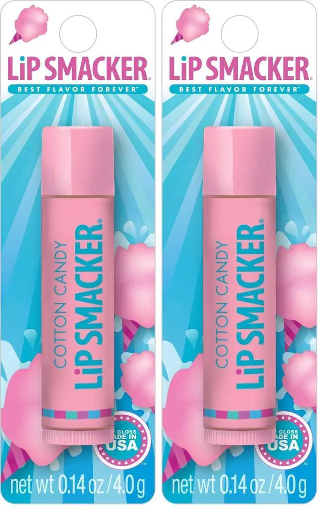 Main image of Flavored Lip Balm, Flavored Moisturizing, Smoothing Soft Shine, Hydrating & Protecting Fun Tasty Flavors, Cruelty-Free & Vegan - Cotton Candy (Pack of 2)
