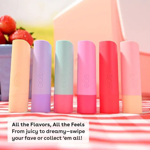 Alt view image 3 of 4 - 100% Natural Lip Balm - Strawberry Sorbet and Pomegranate Raspberry, All-Day Moisture, Lip Care Products, 0.14 oz, 2-Pack